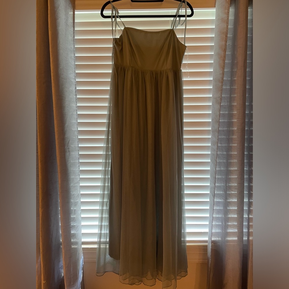 Baltic Born Sage Green Tulle Maxi Wedding Dress - Picture 3 of 3